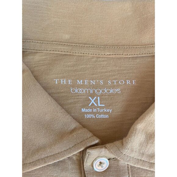 The Men's Store at Bloomingdale's Cotton Slub Polo Shirt, Mustard color Size XL - Picture 4 of 9